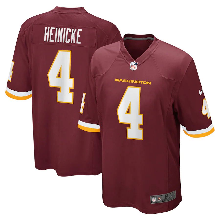 Men Washington Redskins #4 Taylor Heinicke Nike Burgundy Game NFL Jersey->washington redskins->NFL Jersey